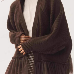 Sheer Ruffle Knit Cardigan