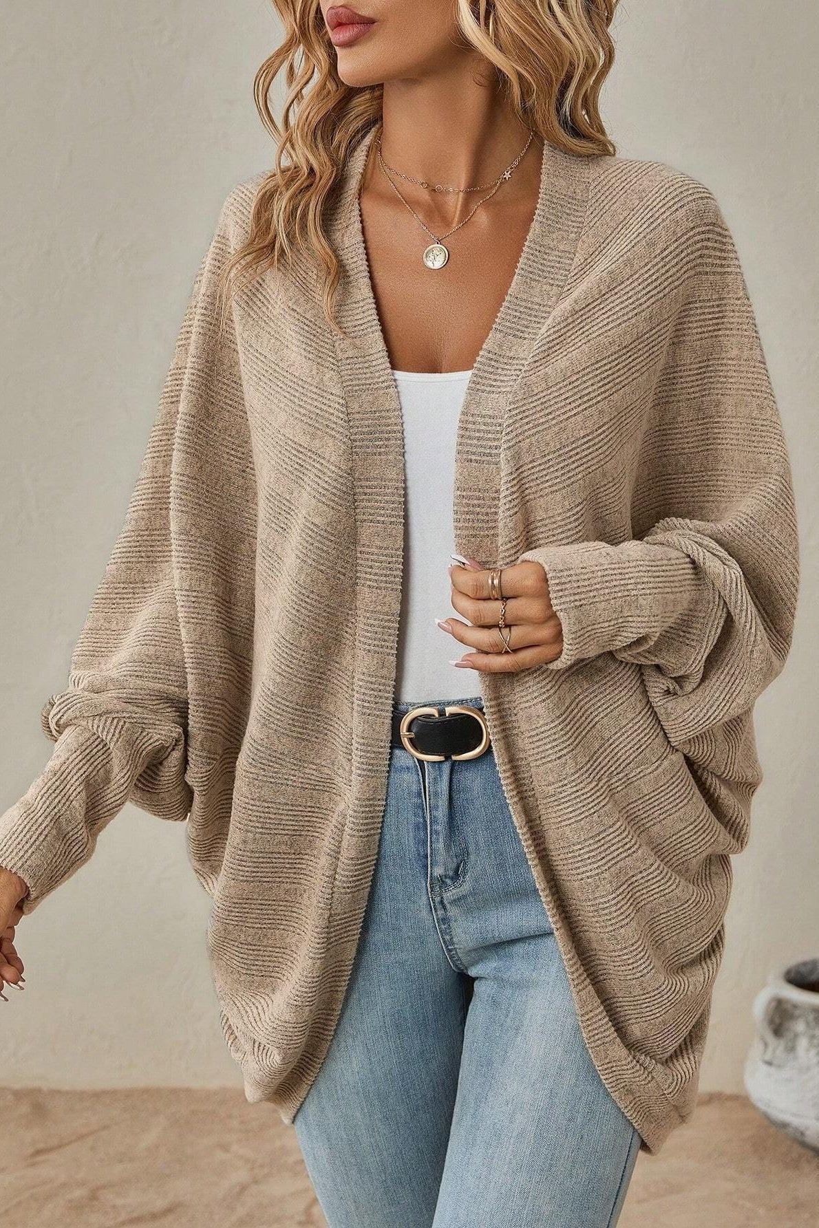 Solid Color Mid Length Cardigan